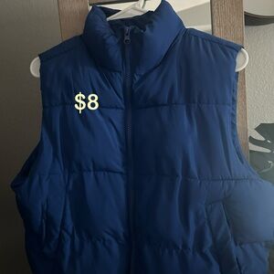 Almost Famous Royal blue crop Puffer Vest